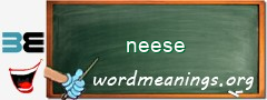 WordMeaning blackboard for neese